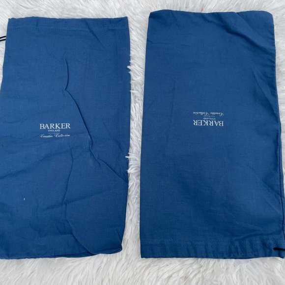 Barker England Creative Collection Dust Bag Blue Cotton Shoe Storage Bag Authent - Picture 11 of 12